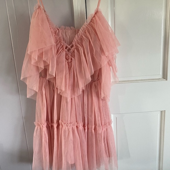 Pink Ruffled Boho Dress - Picture 9 of 9